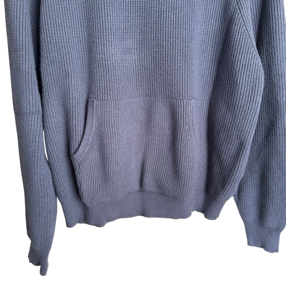 Edikted Wynter Oversized Knit Hoodie Women’s Medium Navy Blue - Picture 4 of 8